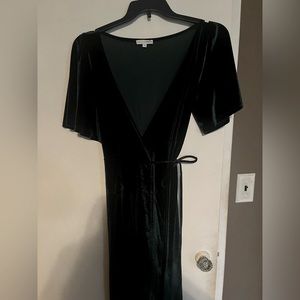 Baltic born emerald green velvet dress